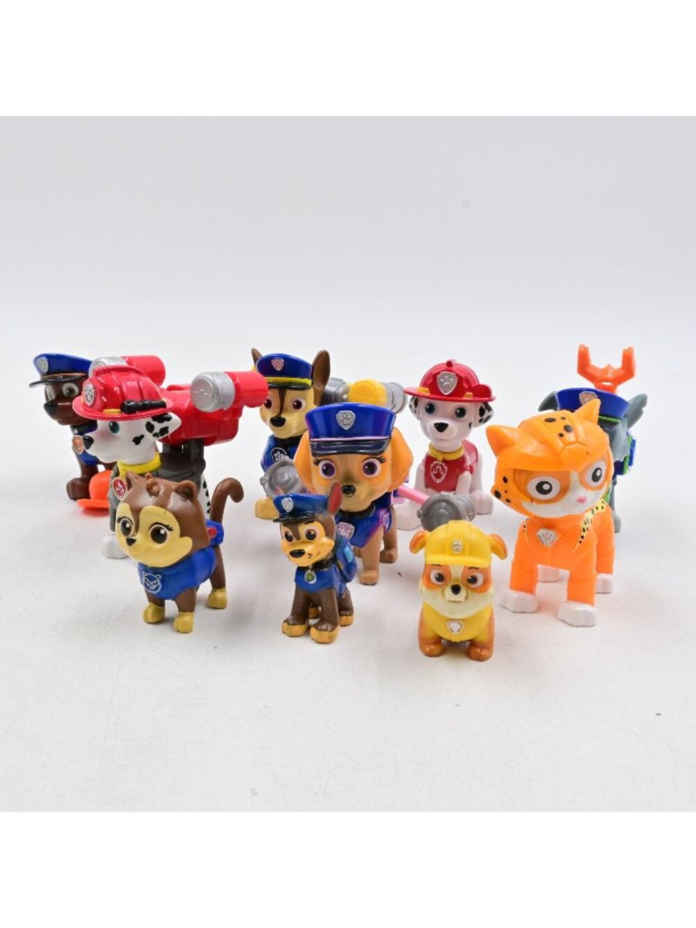 Paw Patrol Action Figures Lot Of 10 Collectible Marshall Chase Rubble Skye Cat